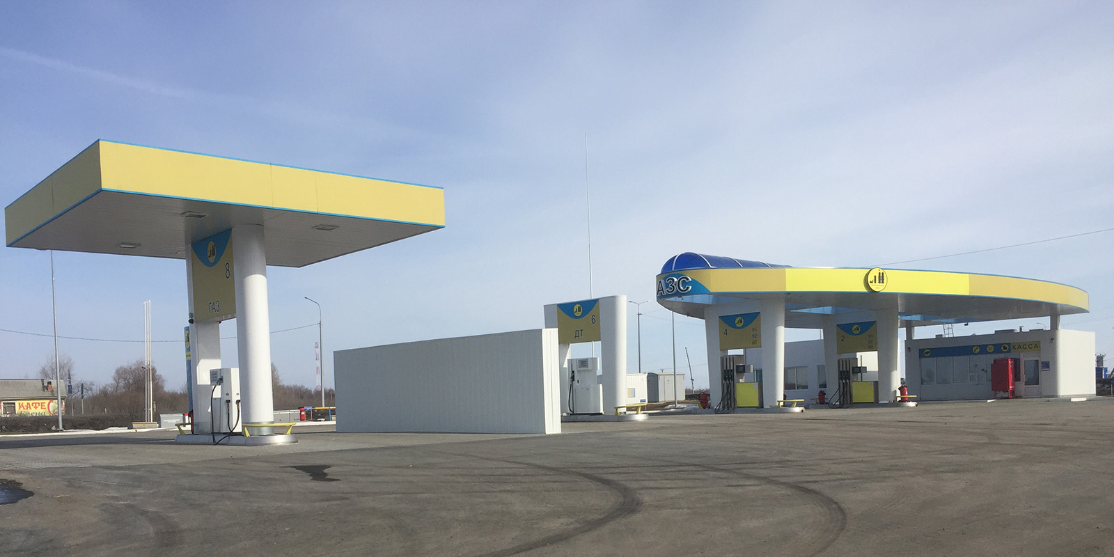 Fuel station panoramic view