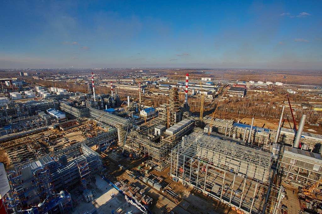 Full refinery complex aerial view
